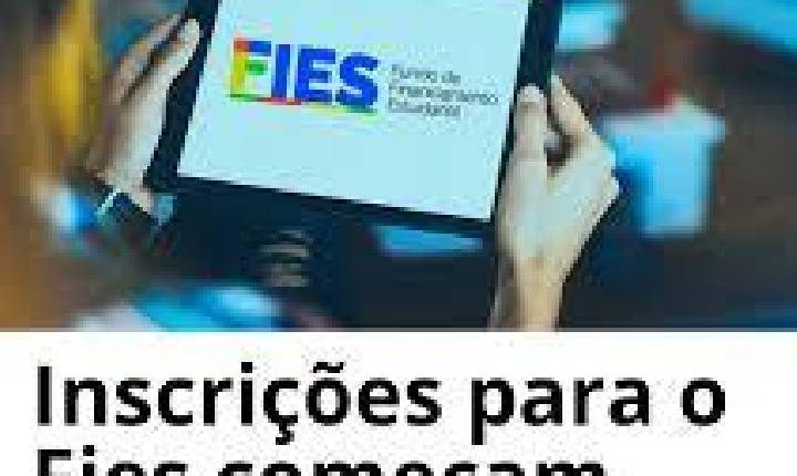 Inscrições para o Fies começam nesta terça-feira.