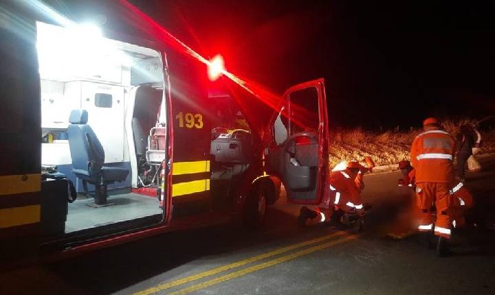 Motociclista fica gravemente ferida após atropelar uma vaca na LMG-879, entre Serrania e Alfenas, MG