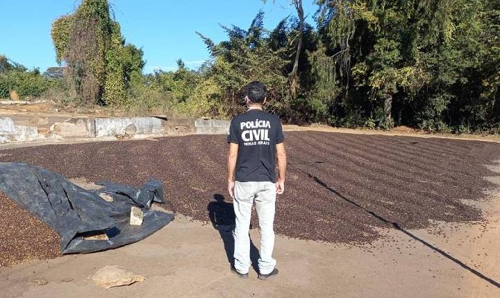 Polícia Civil conclui inquérito sobre furto de mais de 2 toneladas de café.