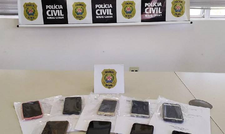 Polícia Civil recupera 9 celulares roubados e furtados.