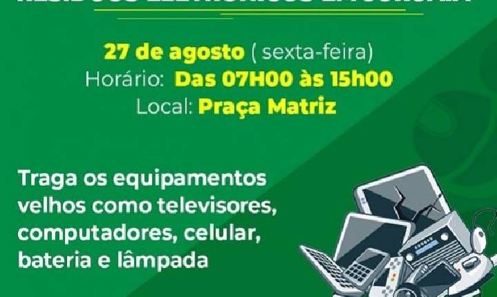Prefeitura de Juruaia-MG promove campanha de coleta de resíduo eletrônica.