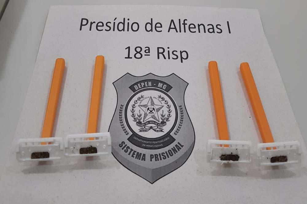 Drogas enviadas por Sedex são apreendidas no presídio de Alfenas/MG