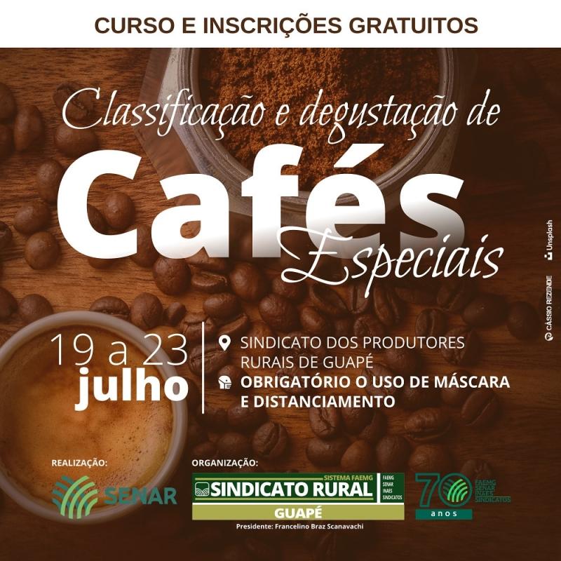 Curso Gratuito de Classificação e Degustação de Cafés Especiais.