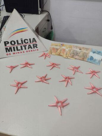 PM apreende entorpecentes e autor em Serrania-MG.