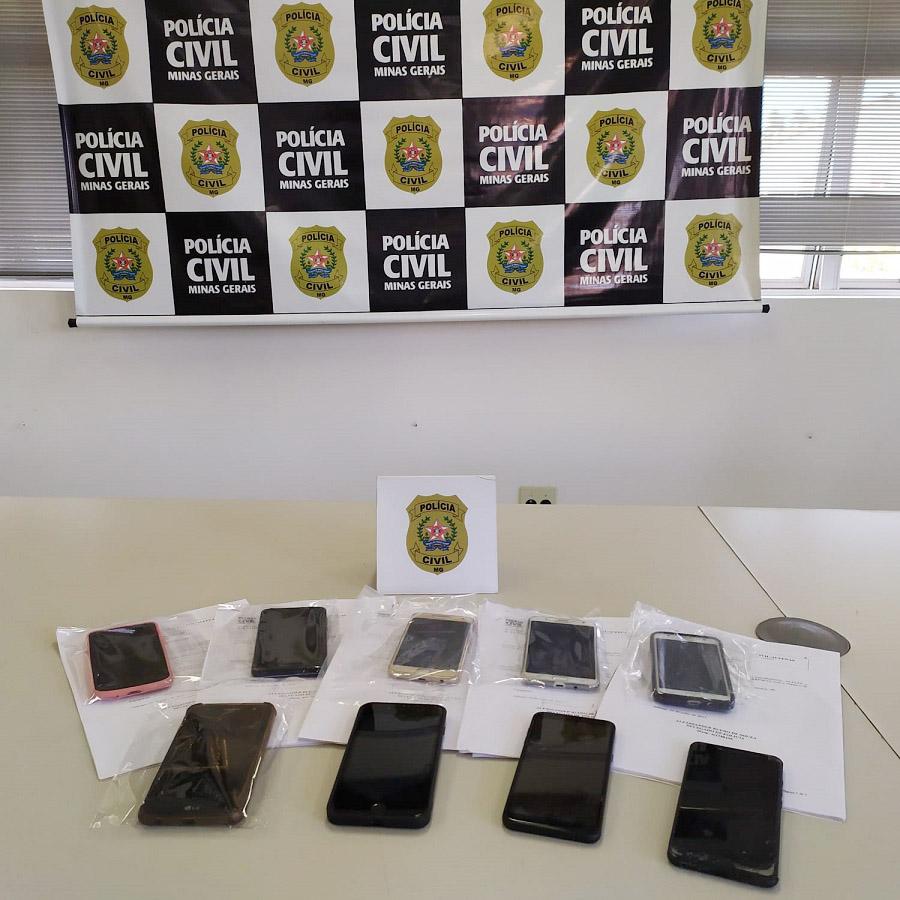 Polícia Civil recupera 9 celulares roubados e furtados.