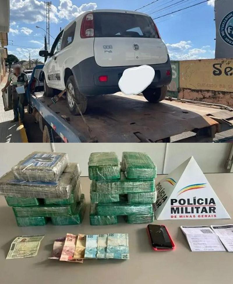 Dois moradores de Alfenas são presos e droga é apreendida.