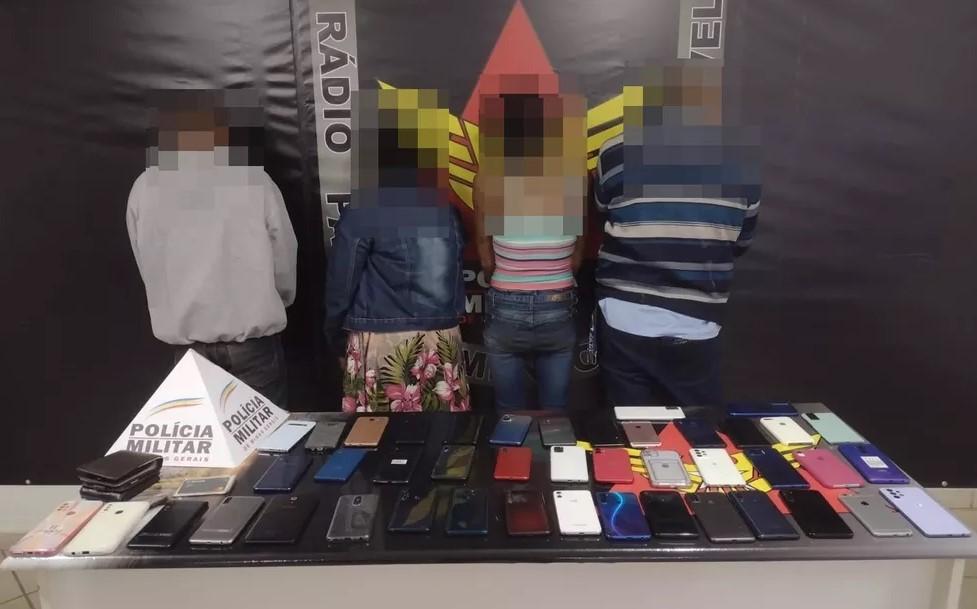PM prende integrantes de quadrilha da Bahia especializada em furto de celulares em MG.
