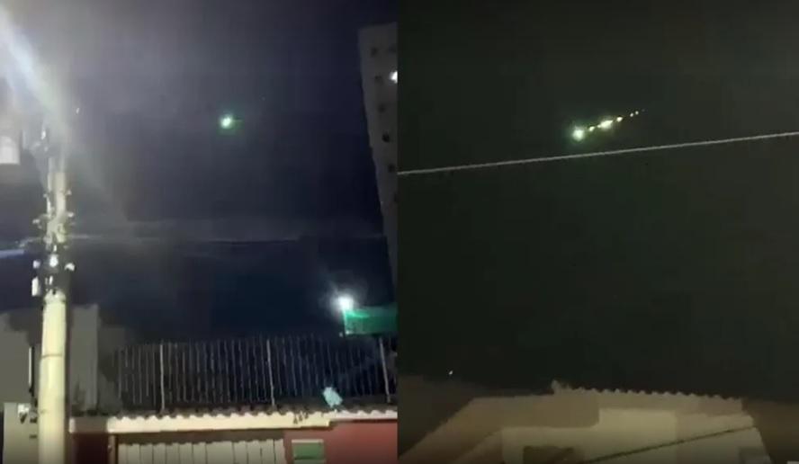 Ovni? Meteoro? Lixo espacial? Moradores flagram luz verde pelo céu do Sul de MG.